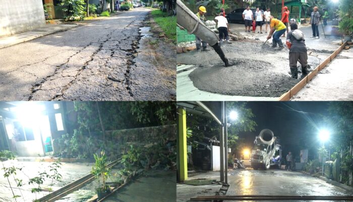 Ketua RT 11 dan Warga Bersyukur, Jalan Aster Raya Kotabaru Kota Bekasi Akhirnya Diperbaiki