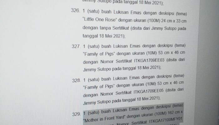 Barbuk 14 Jam Tangan Mewah Jimmy Sutopo Terindikasi Raib