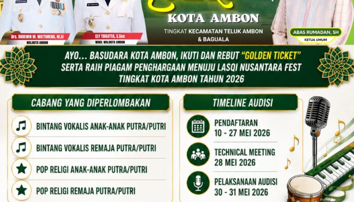 LASQI Ambon Buka Audisi 2026, Siapkan Wakil Terbaik ke Nusantara Fest
