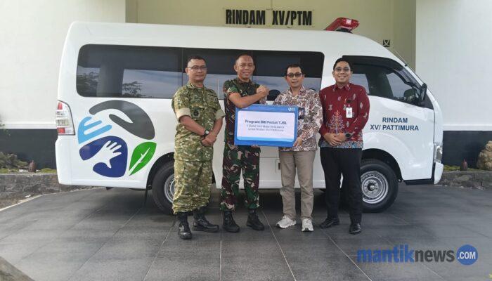 BRI Ambon Serahkan Ambulans untuk Dukung Layanan Kesehatan Rindam XV/Pattimura