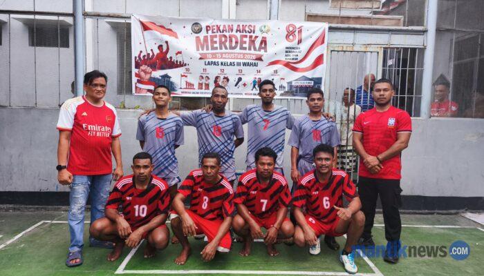 Lapas Wahai Semarakkan HUT RI dengan Turnamen Gawang Mini Antar Kamar