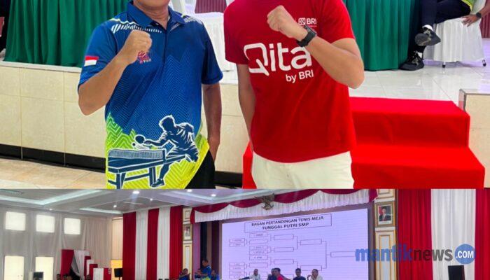 BRI BO Ambon Ikut Pertandingan Tenis Meja Sambut HUT ke-81 TNI