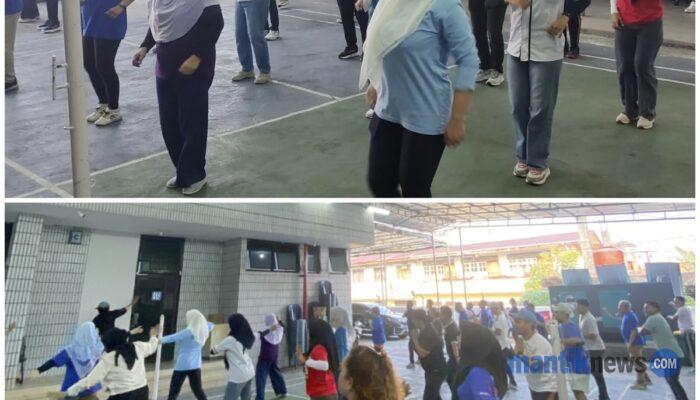 Dorong Budaya Kerja Sehat dan Produktif, BRI Cabang Ambon Gelar Senam Bersama